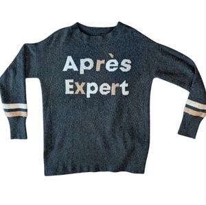 Lou & Grey Women’s Gray Après Expert Sweater — Small, Cozy Pullover, Casual Chic